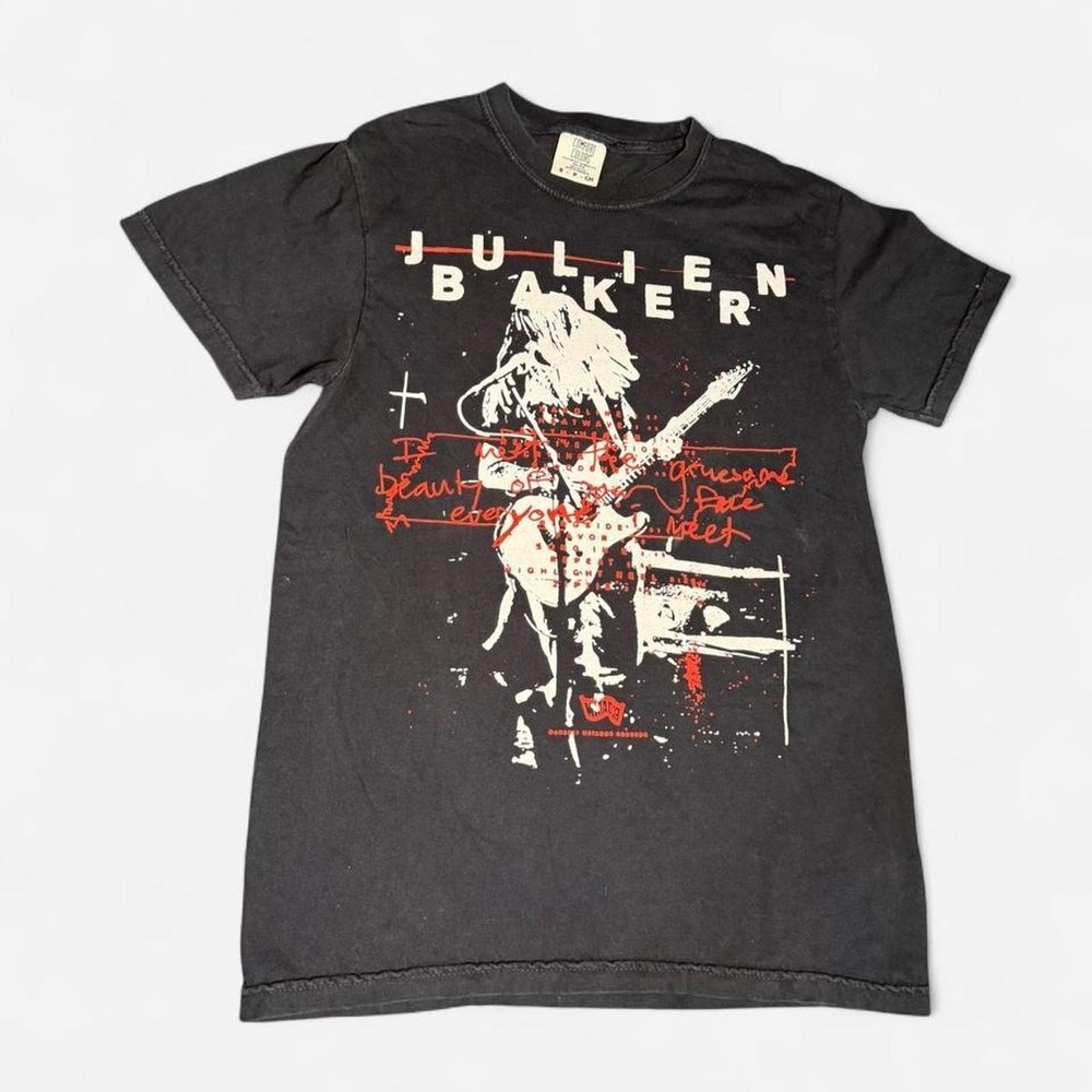 Comfort Colors Julien Baker Graphic Band Tee Unisex Small Black Concert Shirt